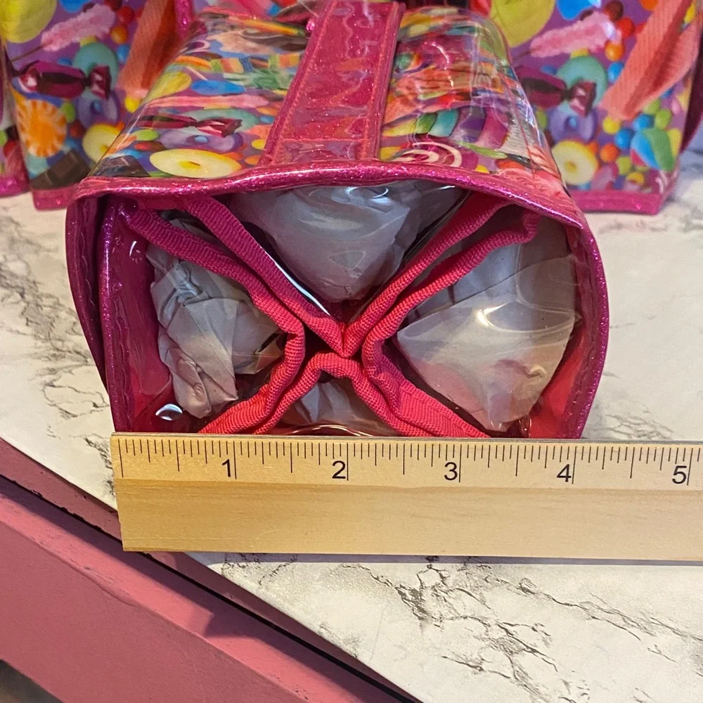 NWT, Claire’s Colorful Cosmetic Organizer BUNDLE (6) W/ Colorful Candy Print